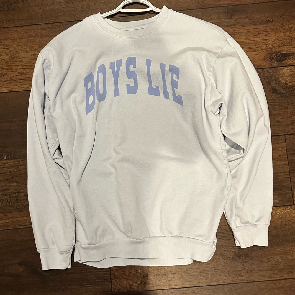Light Blue Boys Lie Crew